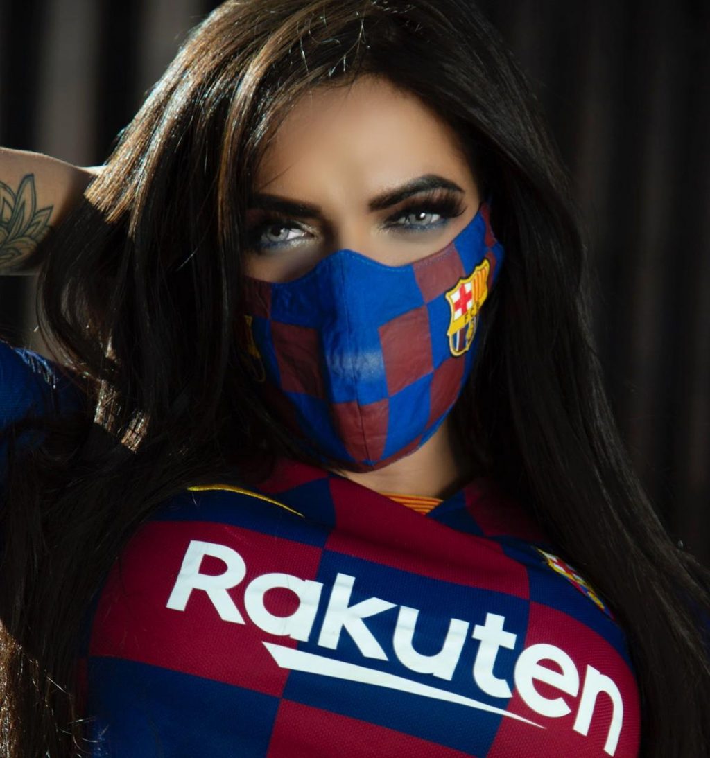 Suzy Cortez Dons Kinky Boots to Support Her Beloved FC Barcelona Amid Pandemic (6 Photos)