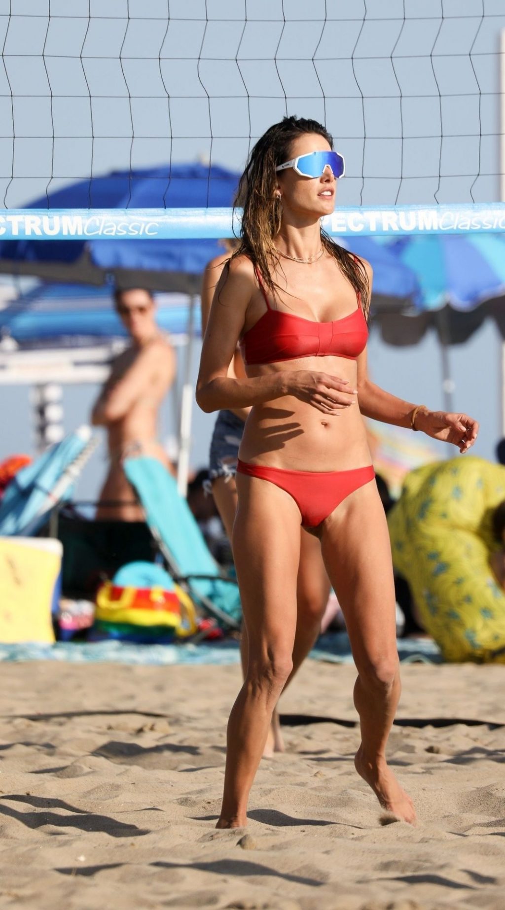 Alessandra Ambrosio Turns Heads in a Red Bikini on the Beach (169 Photos)