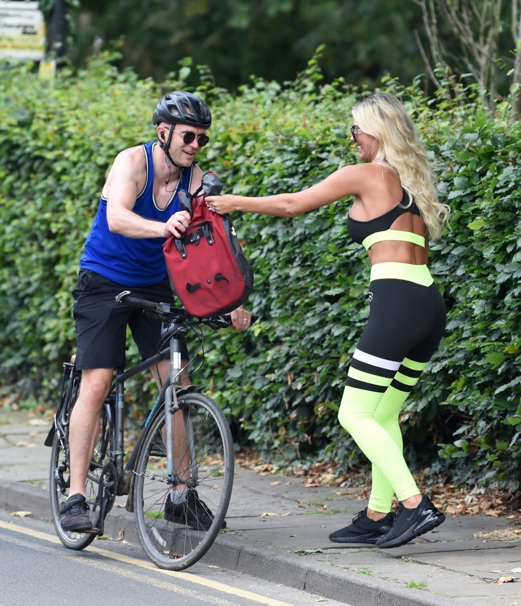 Sexy Christine McGuiness Saves the Day as a Biker Drops His Bag (34 Photos)