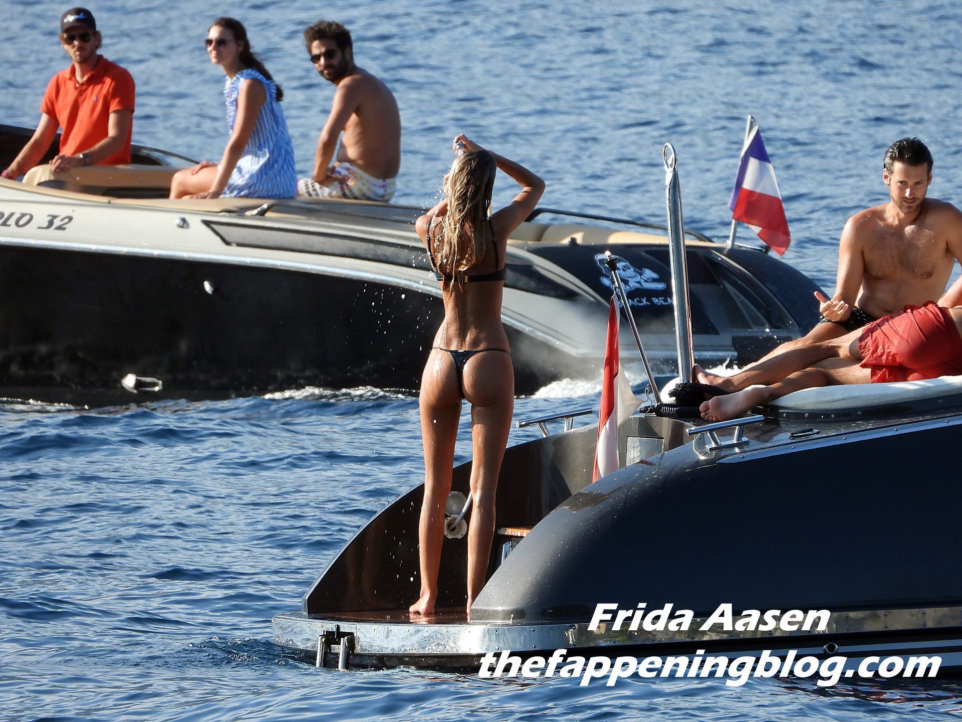 Frida Aasen & Tommy Chiabra Are Seen Relaxing on a Yacht in South of Fr...