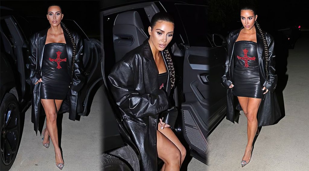 Kim Kardashian Leaves a Friend’s House In Malibu (17 Photos)