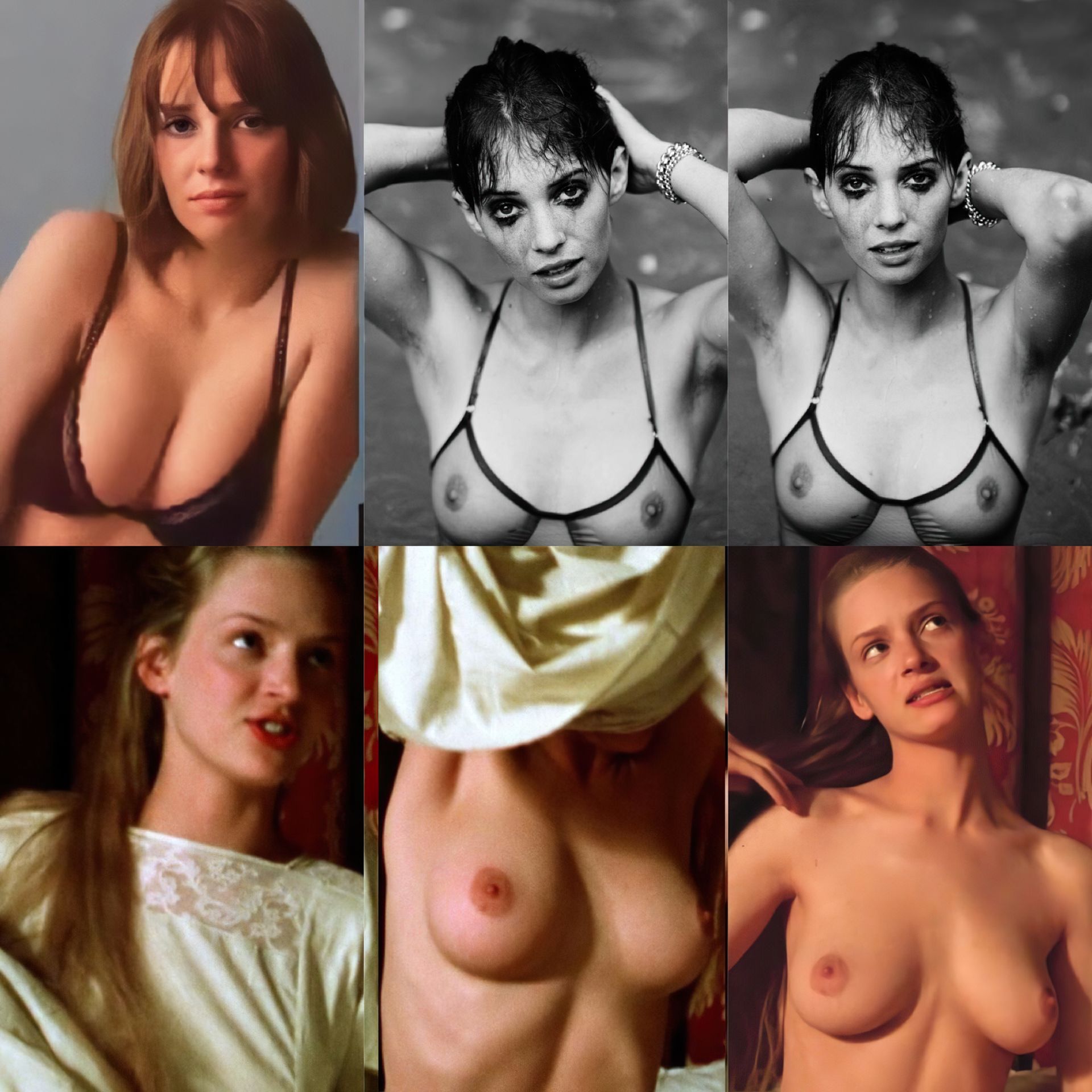 Stranger Things" actress Maya Hawke slips out her tit while posing nud...
