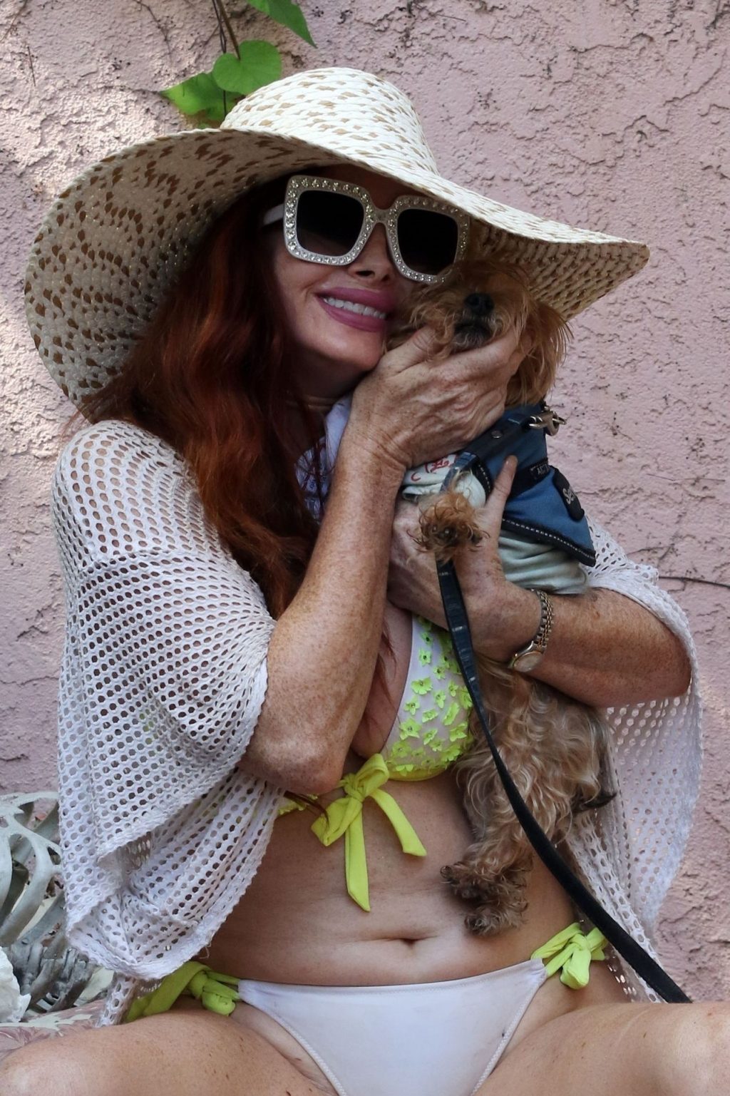 Phoebe Price Poses in a Yellow Bikini with Her Dog (36 Photos)