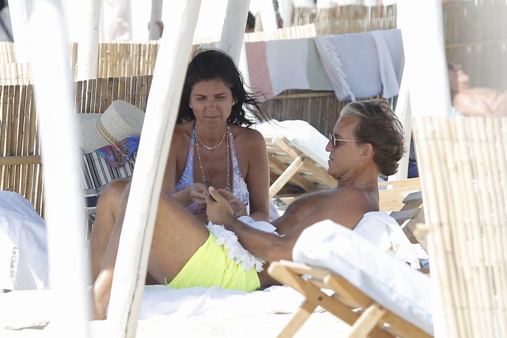 Silvia Fortini &amp; Roberto Mancini Are Seen on the Beach in Saint-Tropez (15 Photos)