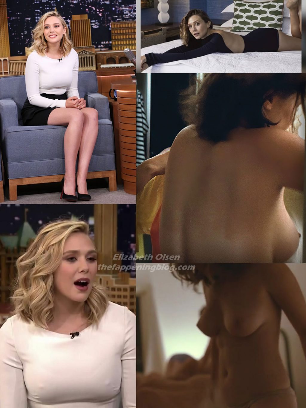 Elizabeth Olsen Nude &amp; Sexy (1 Collage Photo)