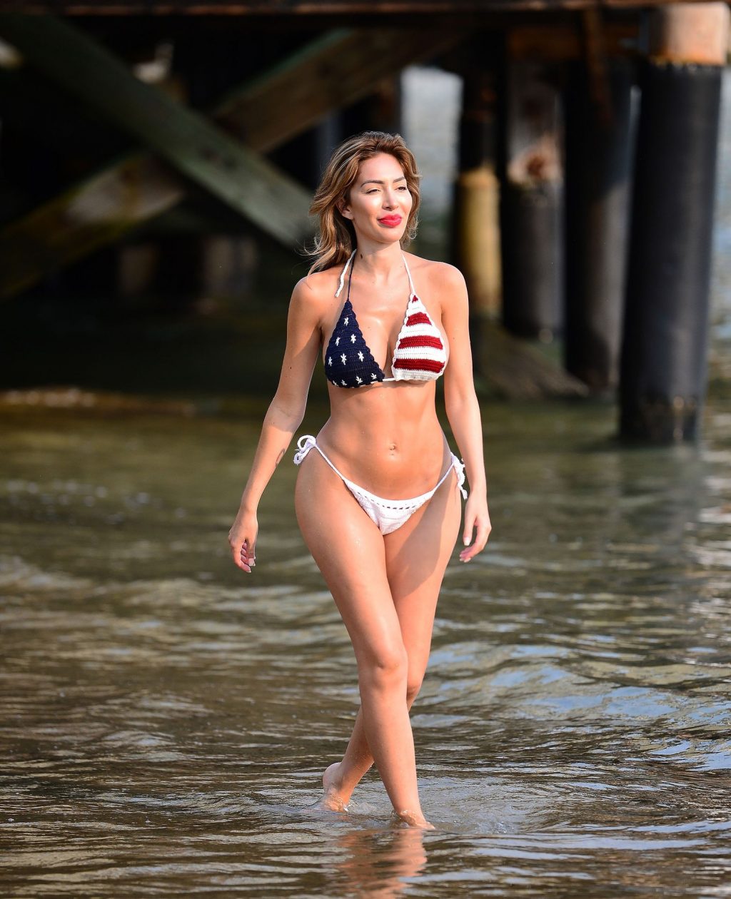 Farrah Abraham Shows Off Her Amazing Body in a Skimpy Patriotic Bikini (45 Photos)