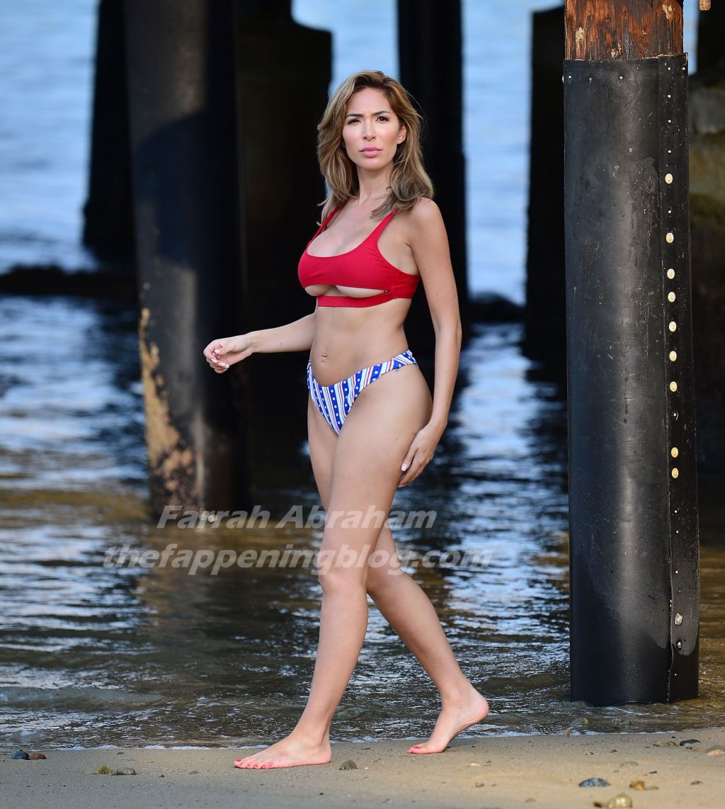Farrah Abraham Frolics Catalina Island in a Labor Day Inspired Bikini (22 Photos)