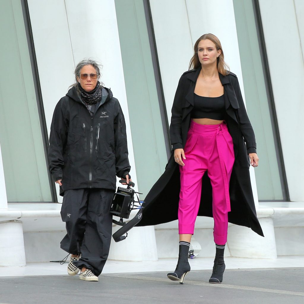 Josephine Skriver Films a Maybelline commercial in NYC (51 Photos)
