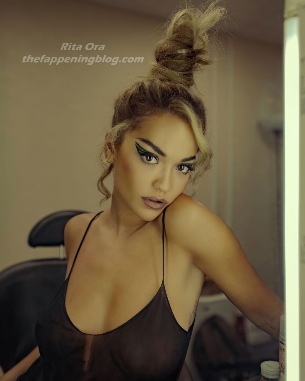 Rita Ora Poses in See-Through Lingerie (4 Photos)