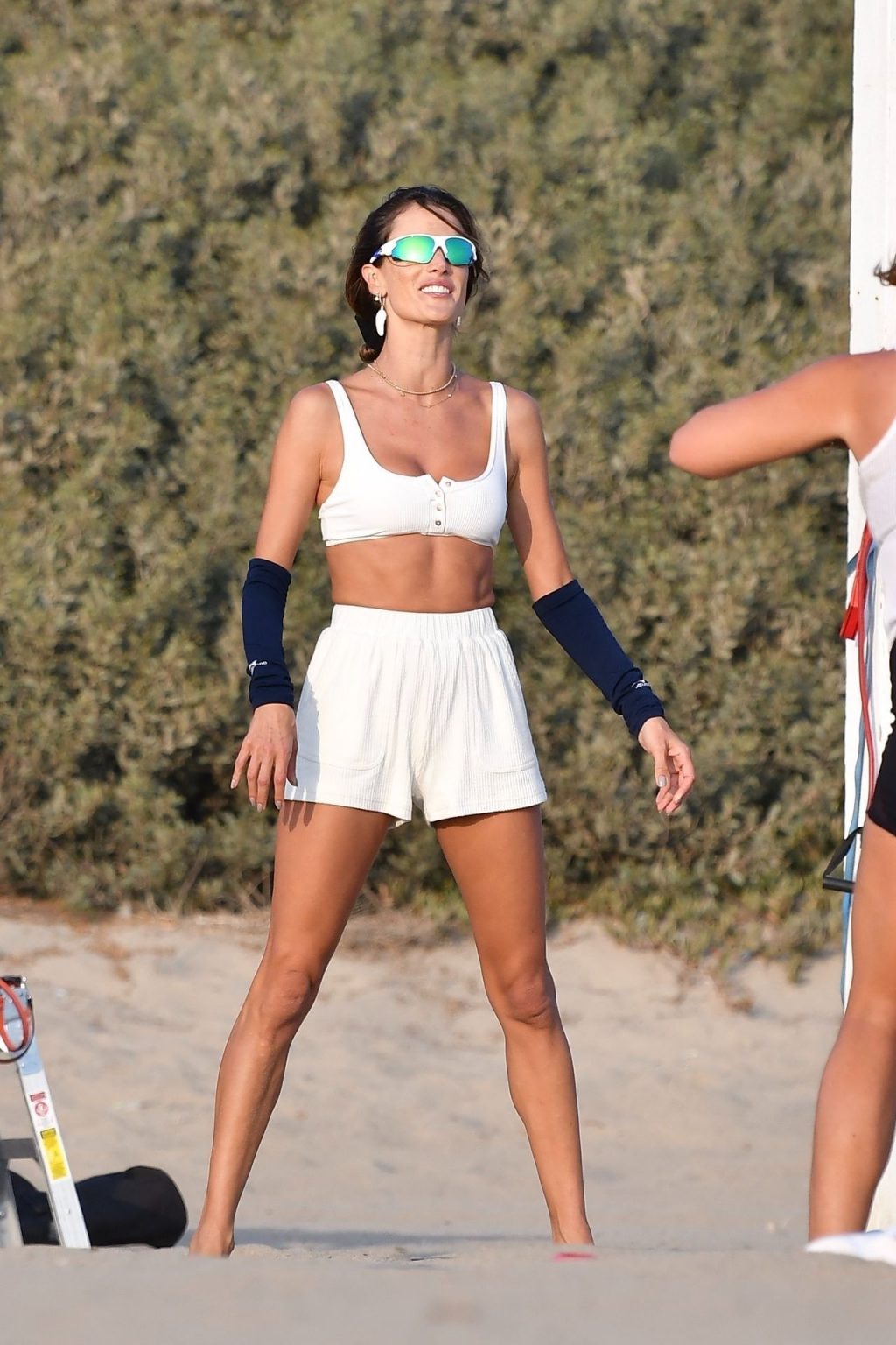 Alessandra Ambrosio Practices Her Volleyball Skills on the Beach with Friends (57 Photos)