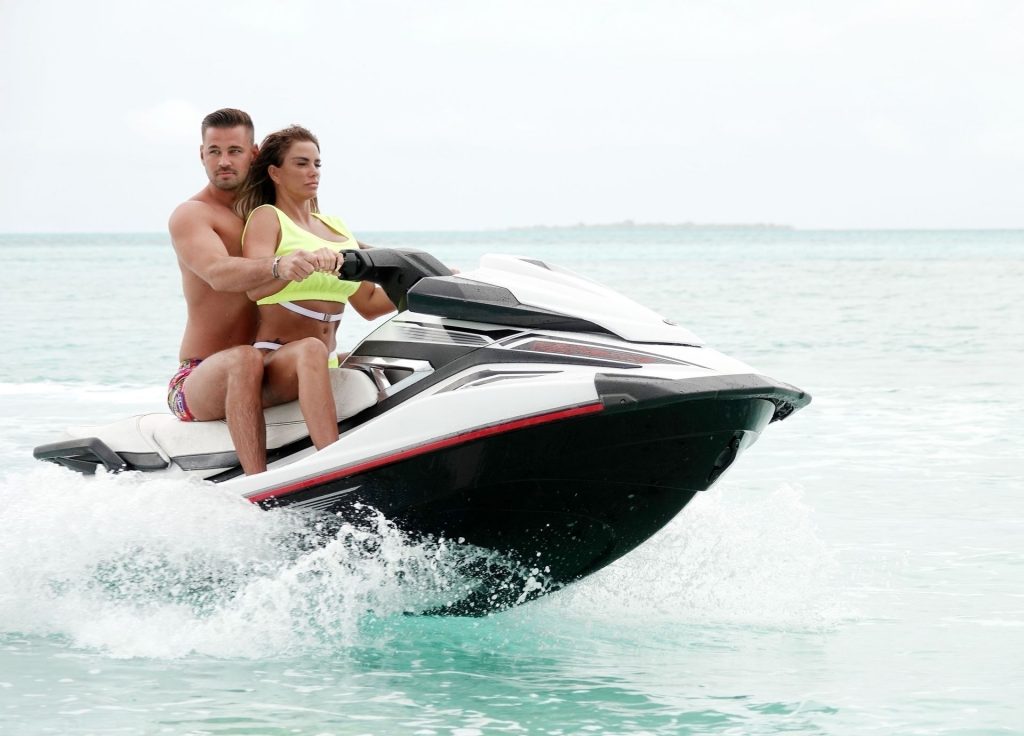 Kate Price &amp; Carl Woods Enjoy Some Fun Jet Skiing while on Holiday in the Maldives (49 Photos)