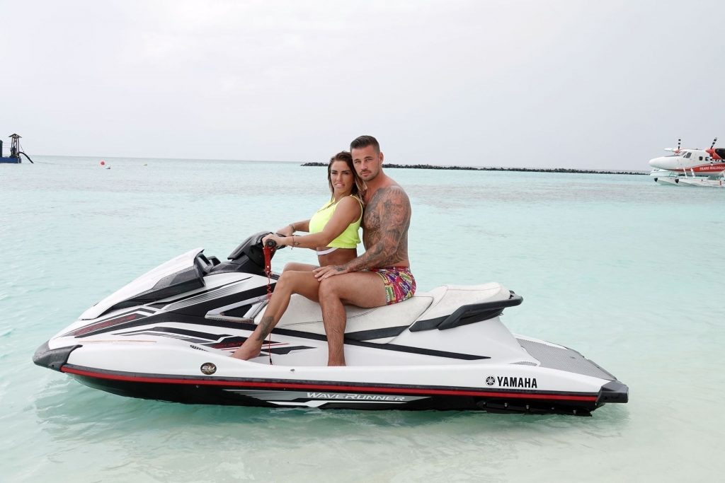 Kate Price &amp; Carl Woods Enjoy Some Fun Jet Skiing while on Holiday in the Maldives (49 Photos)