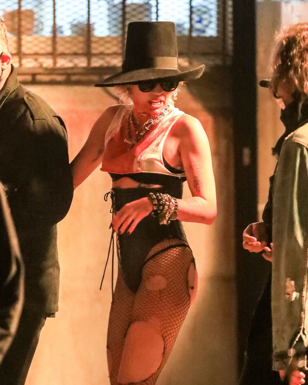 Miley Cyrus is Covered in Blood at Her Video Shoot with Dua Lipa in Brooklyn (30 Photos)