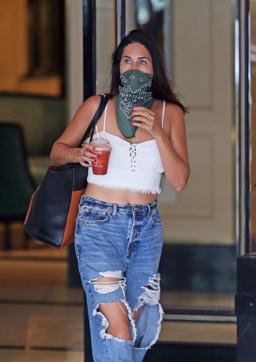 Jessica Ciencin Henriquez Leaves Her Hotel Wearing Armie’s Bandana in LA (19 Photos)