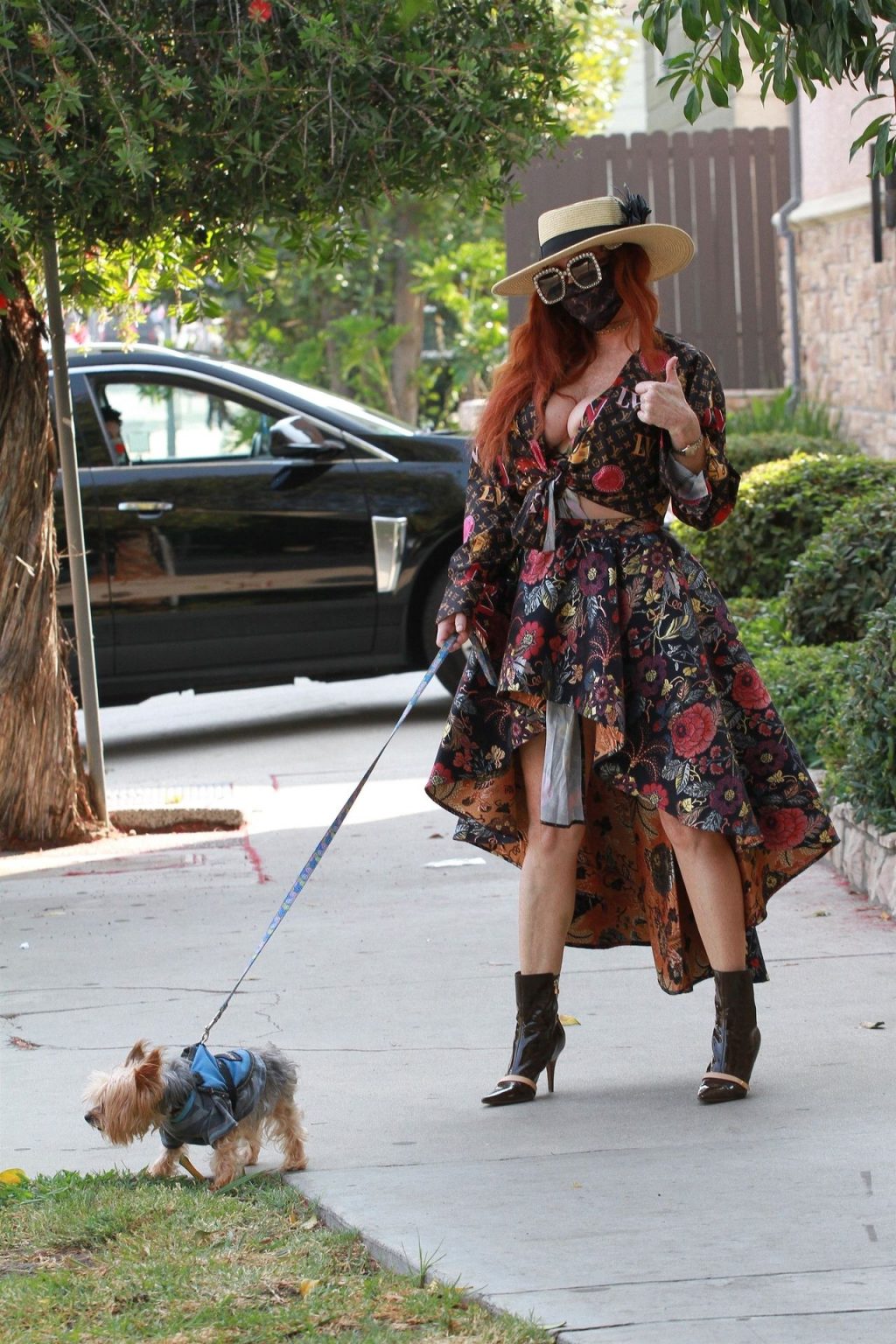 Phoebe Price Shows Off Her Assets Walking Her Dog (22 Photos)