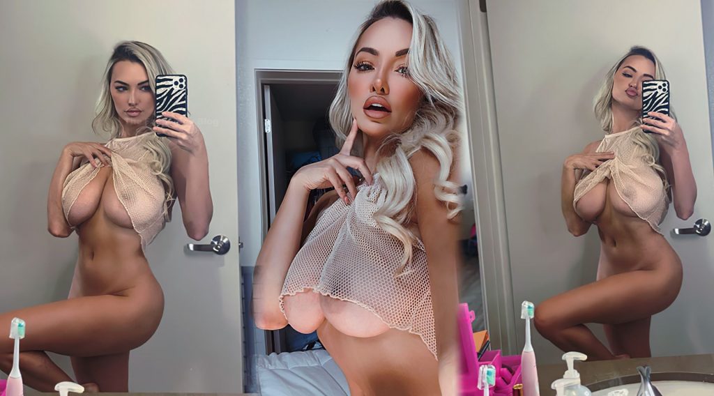 Lindsey Pelas Displays Her Huge Boobs (4 Slightly Nude Photos)