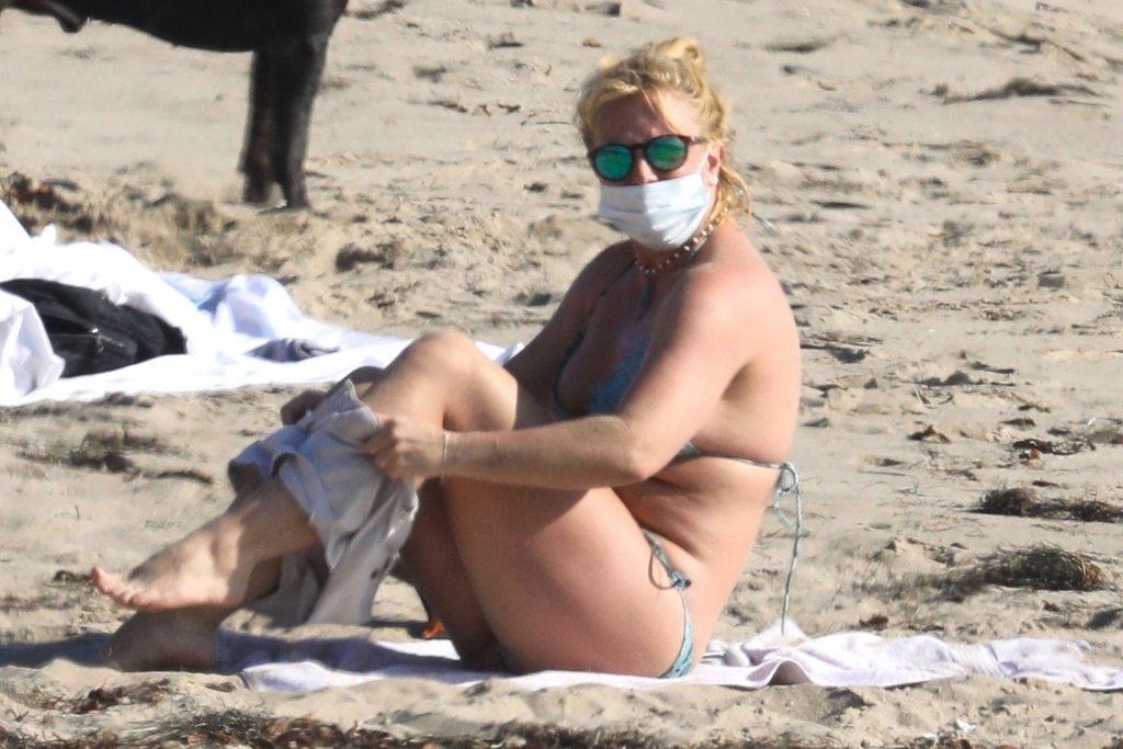 Britney Spears Displays Her Bikini Body as She Sunbathes at the Beach in Malibu (84 Photos)