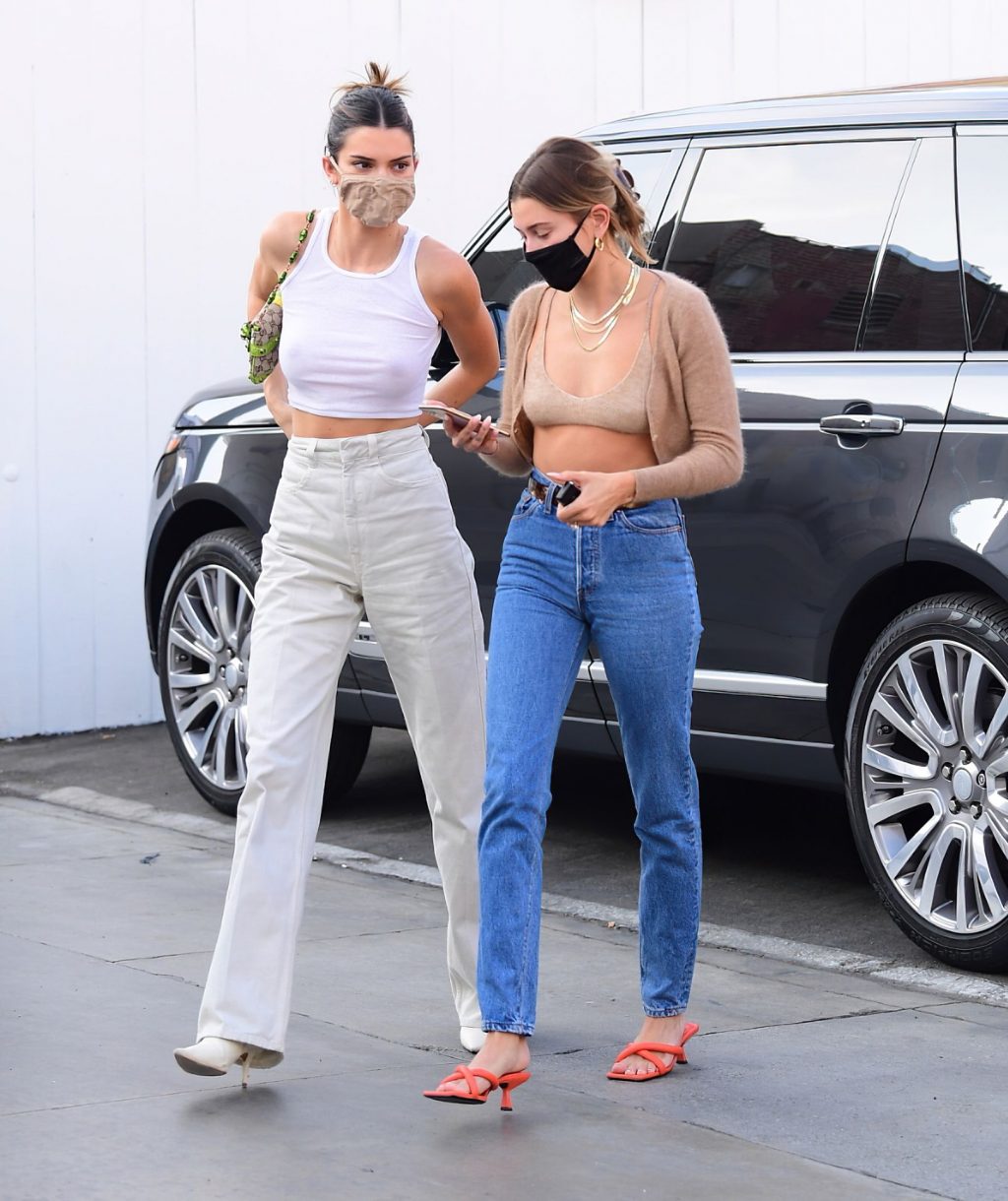 Kendall Jenner &amp; Hailey Bieber Wear Similar Outfits as They Hit the Shops Together in LA (38 Photos)