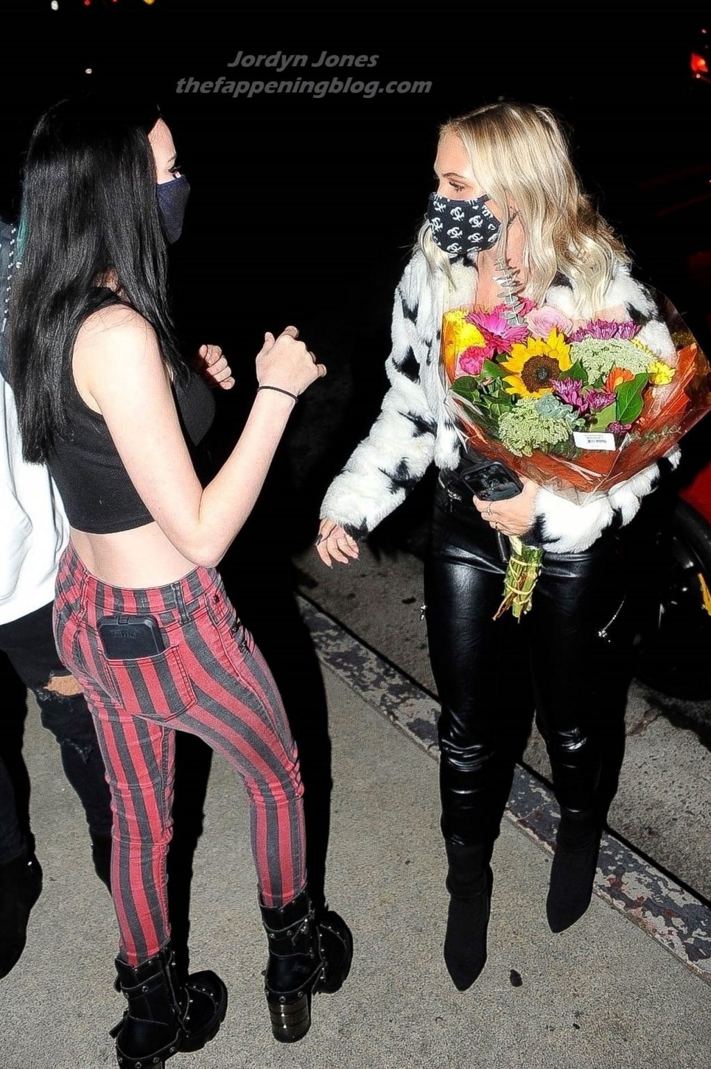 Jordyn Jones Gets Showered by Fan Love and is Gifted Flowers Outside BOA Steakhouse (39 Photos)