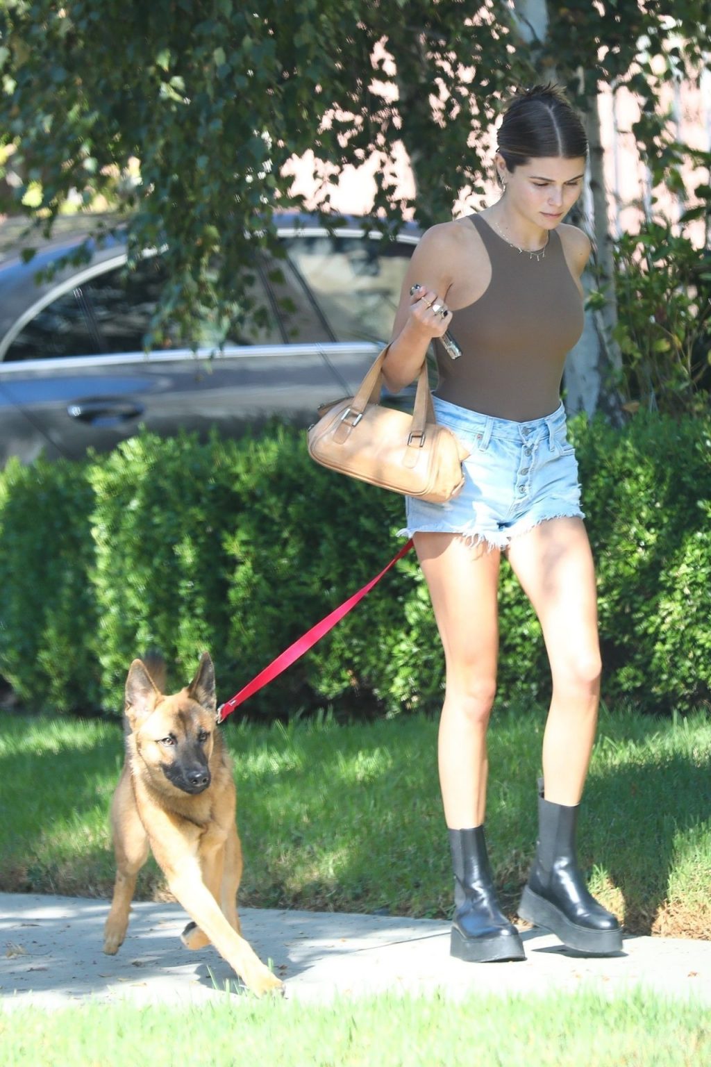 Olivia Jade Takes Her Dog for a Walk (12 Photos)