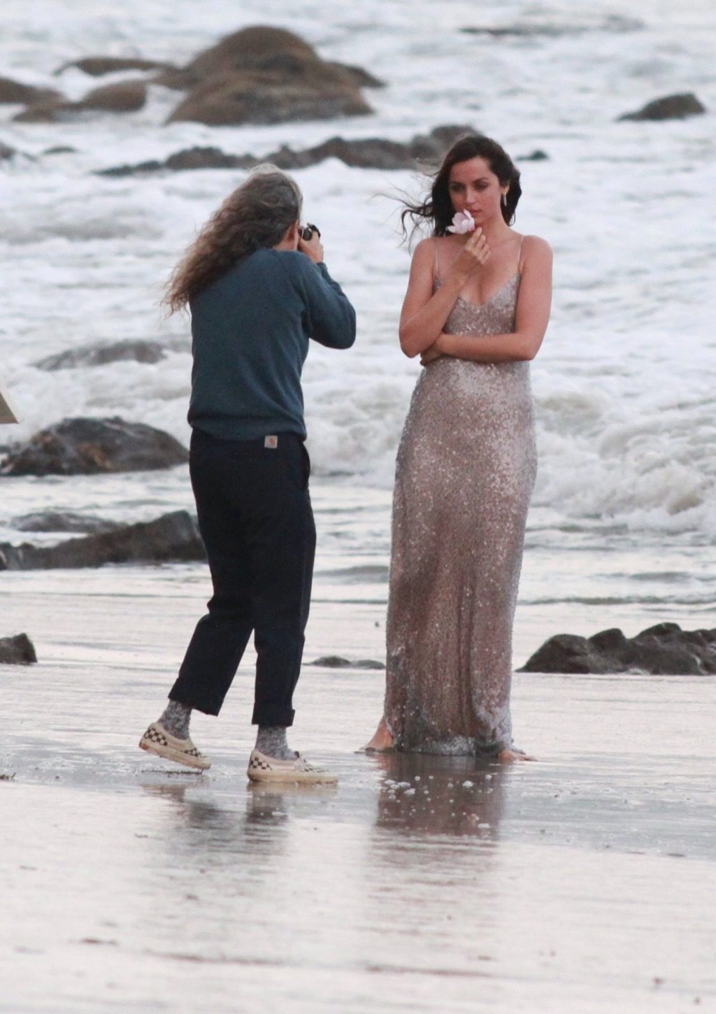 Ana de Armas Shoots a Scene for a Perfume Commercial at the Beach (67 Photos)