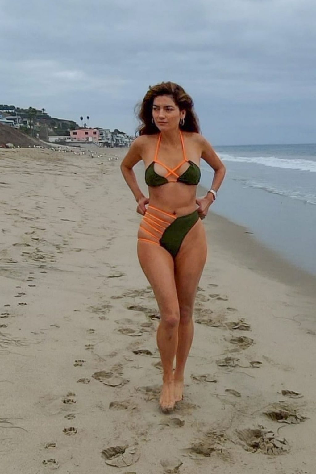 Blanca Blanco Goes for a Walk Along the Beach in Malibu (13 Photos)