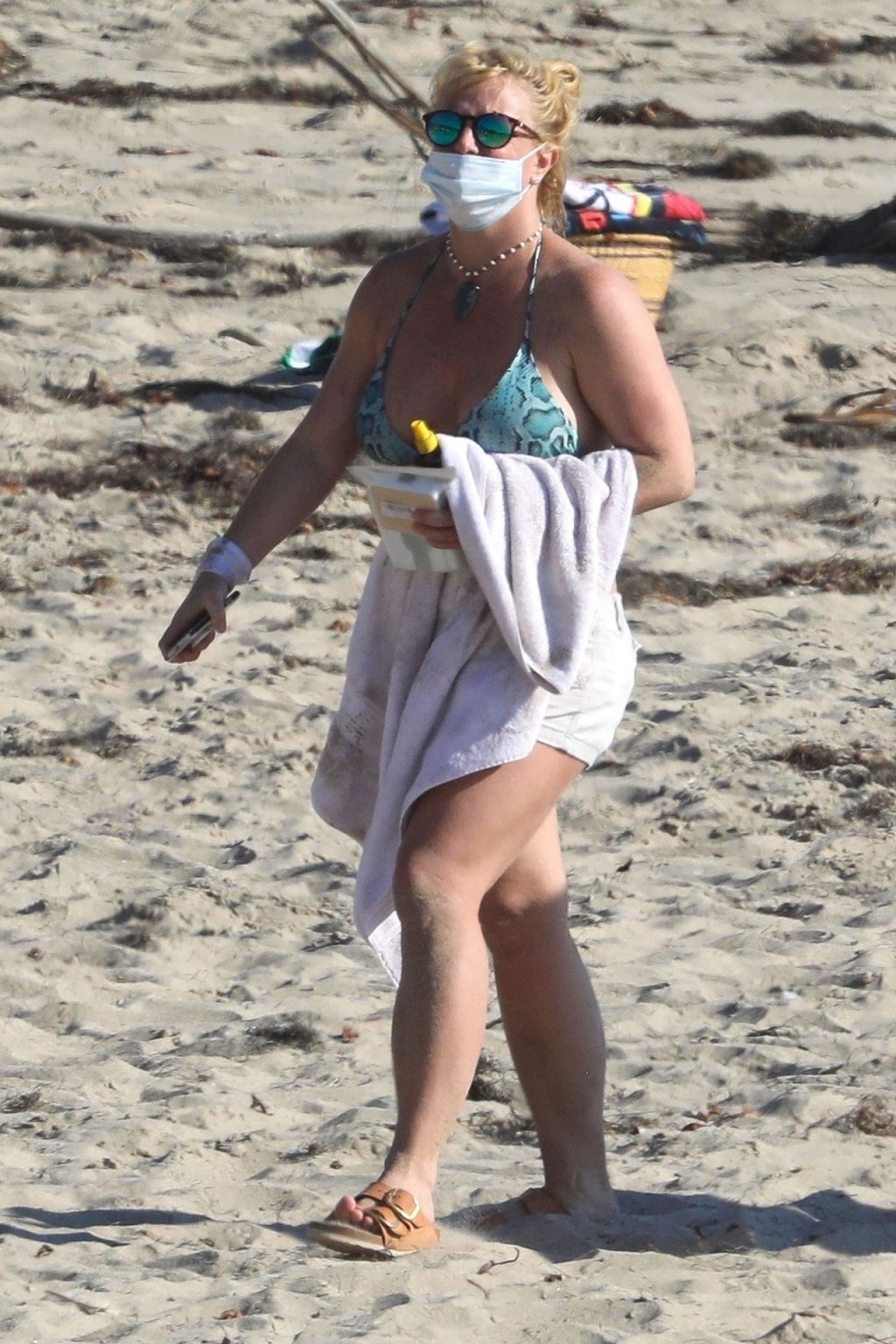 Britney Spears Displays Her Bikini Body as She Sunbathes at the Beach in Malibu (84 Photos)