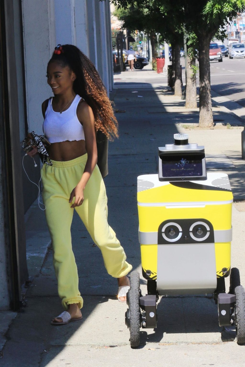 Skai Jackson Walks in With a Matching Postmates Delivery Cart (51 Photos)