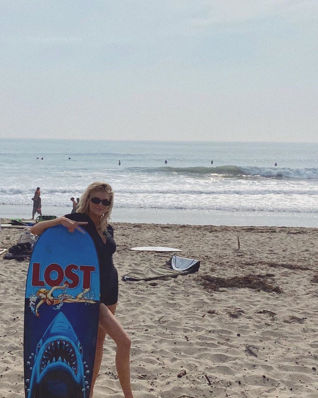 Charlotte McKinney Hits the Beach in a Green Bikini in LA (8 Photos)