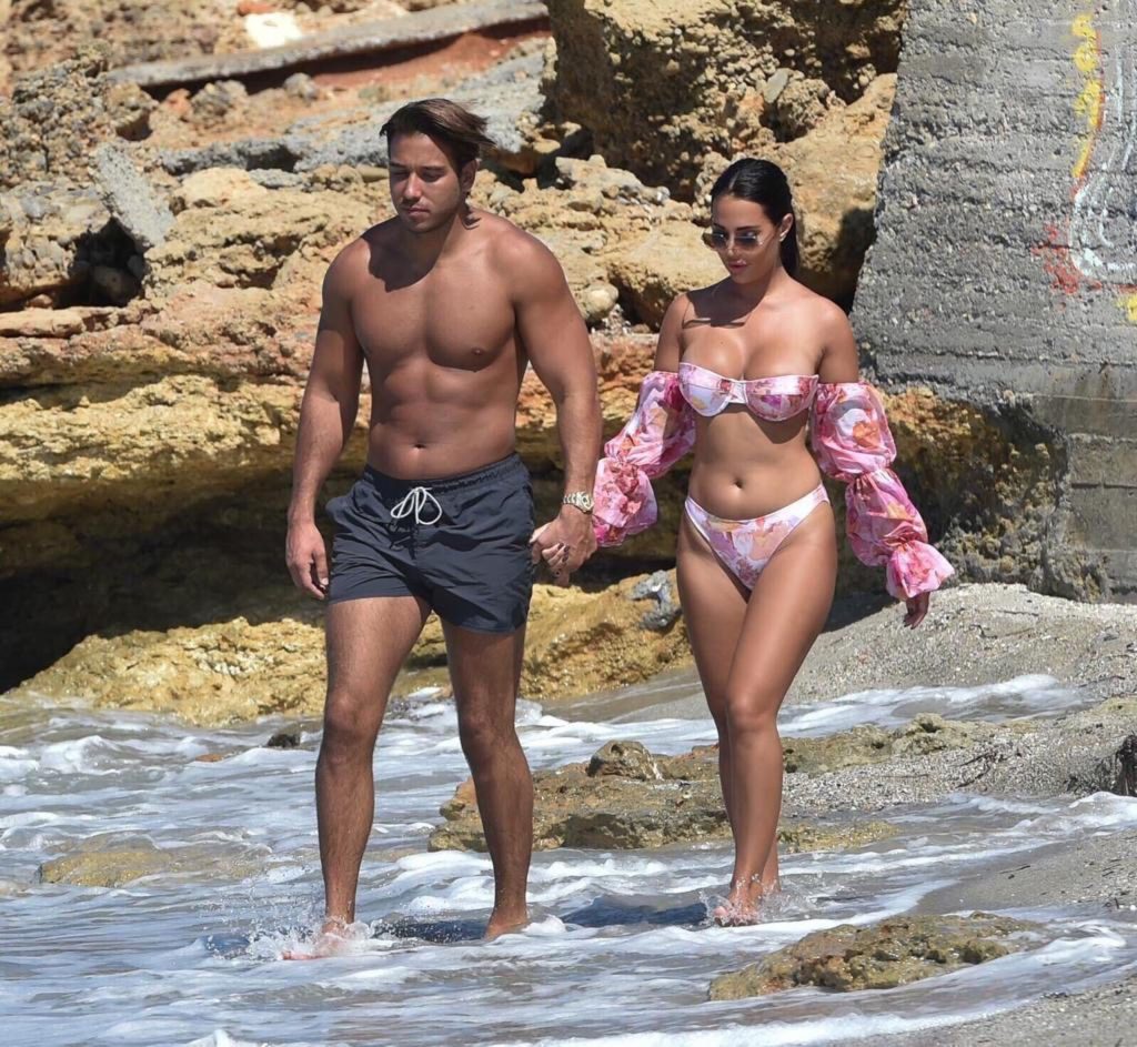 Yazmin Oukhellou &amp; James Lock Are Seen on the Beach in Cyprus (10 Photos)