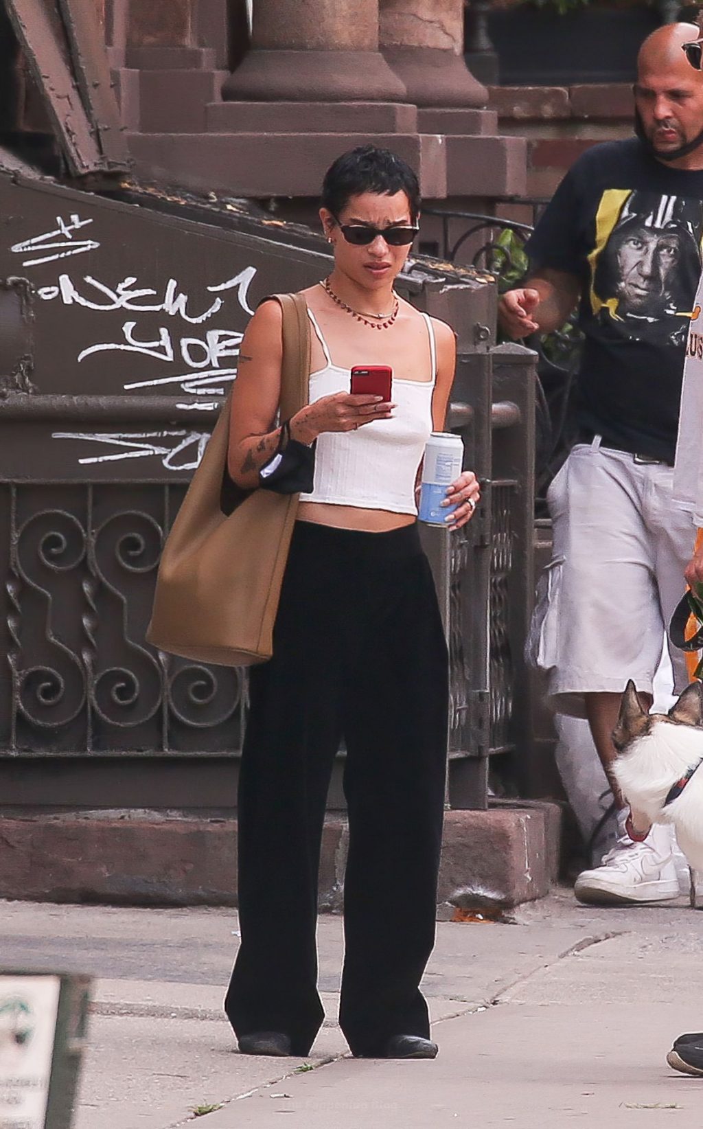 Zoe Kravitz is Pictured Braless on a Solo Stroll in NYC (6 Photos)