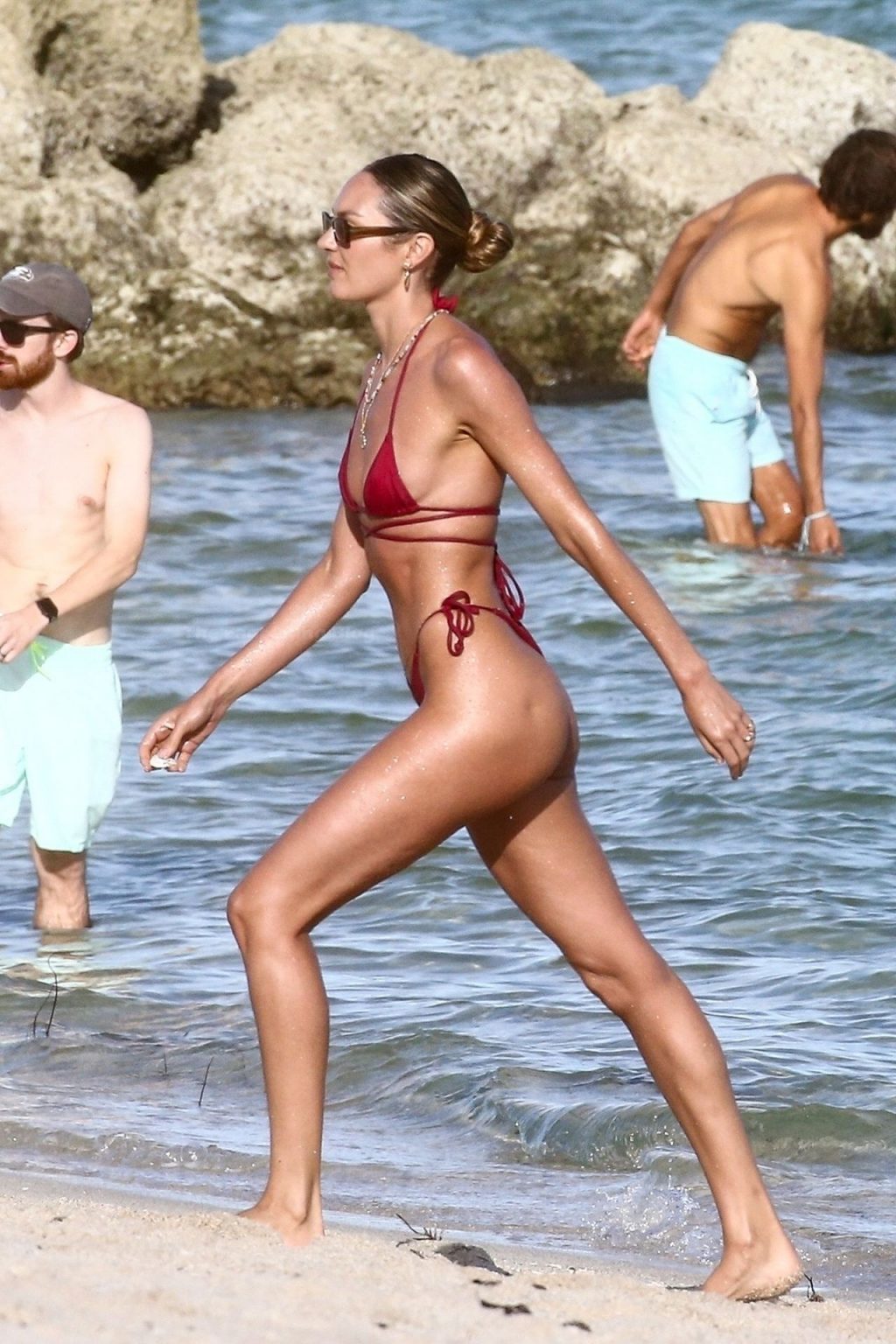 Candice Swanepoel Stuns in a Red Bikini on the Beach in Miami (53 Photos)