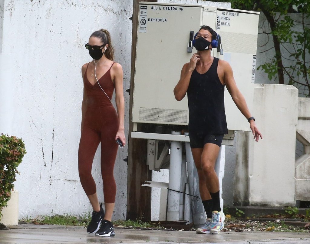 Candice Swanepoel Goes for a Run in Rainy Miami (44 Photos)
