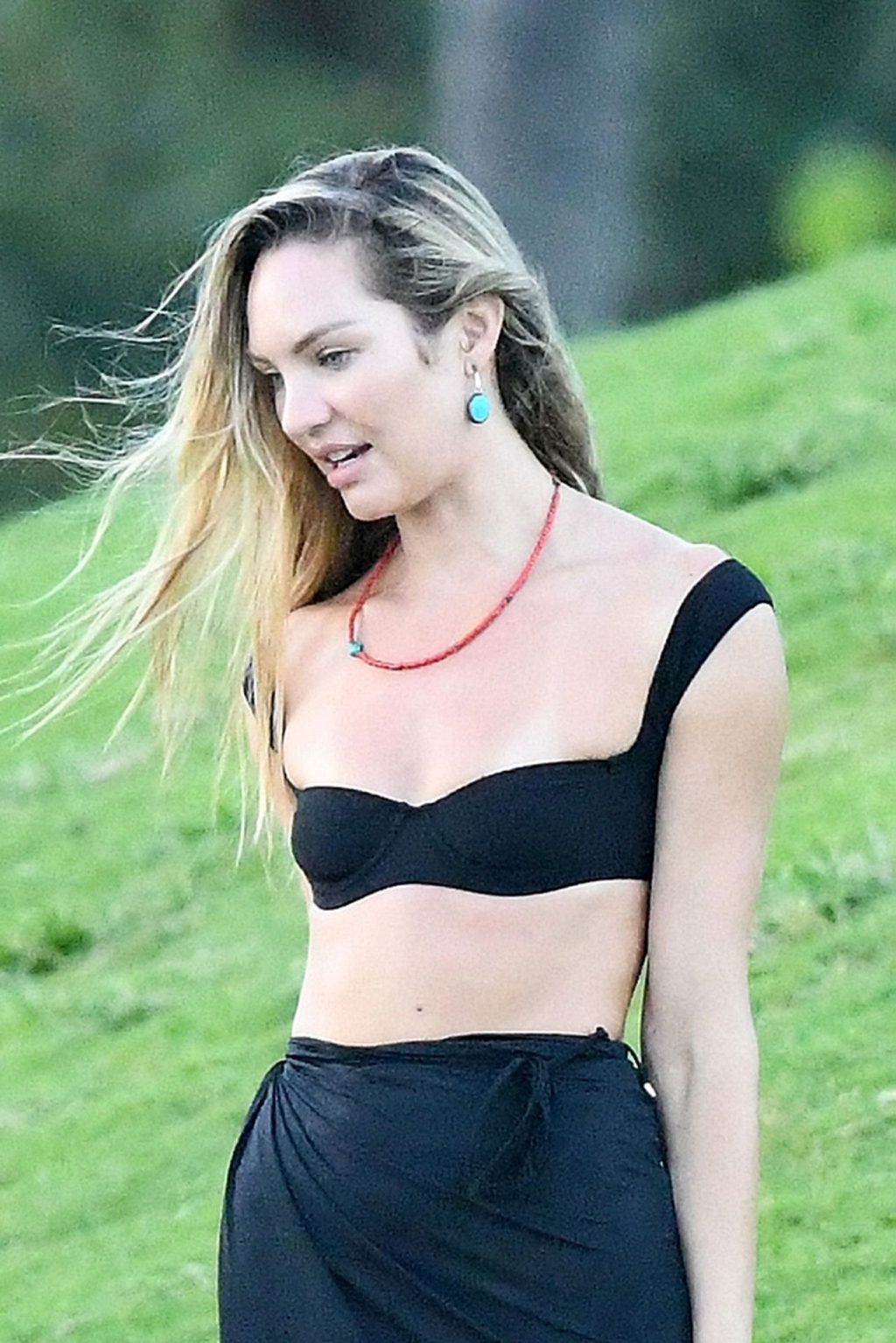 Candice Swanepoel Flashes Her Panties and Flaunts Slender Legs at the Park in Miami (38 Photos)