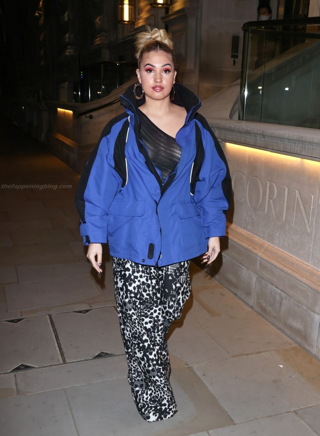 Mabel Looks sensational in a Mesh Top in London (10 Photos)