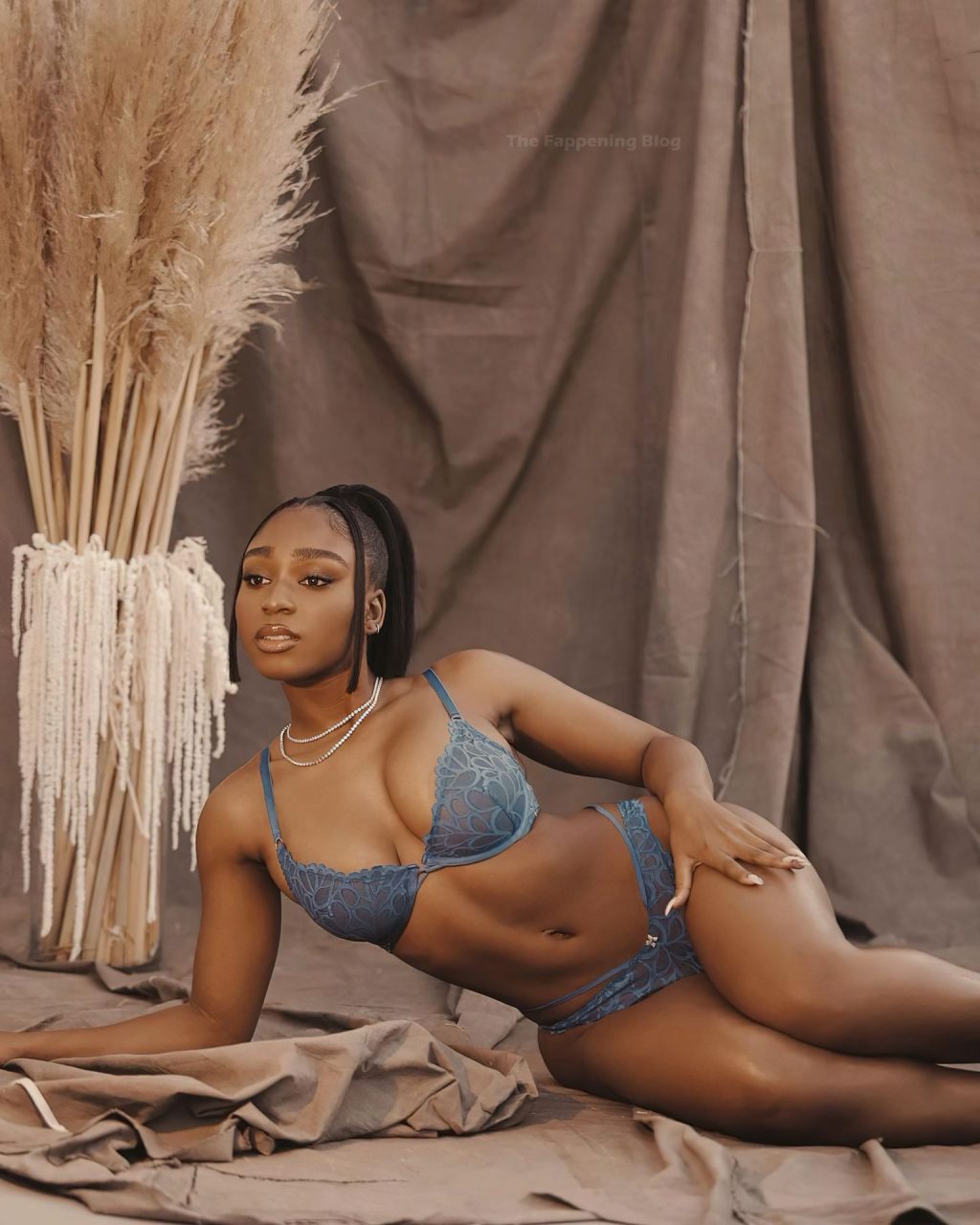 Normani Displays Her Tits in Lingerie (5 Photos)