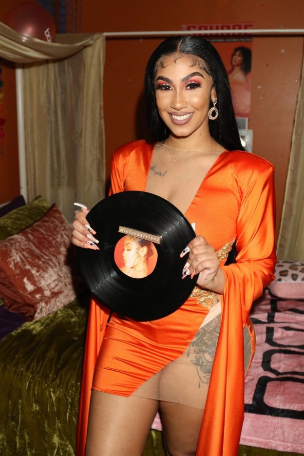 Queen Naija Shows Off Her Cleavage As She Releases Her Album In Atlanta