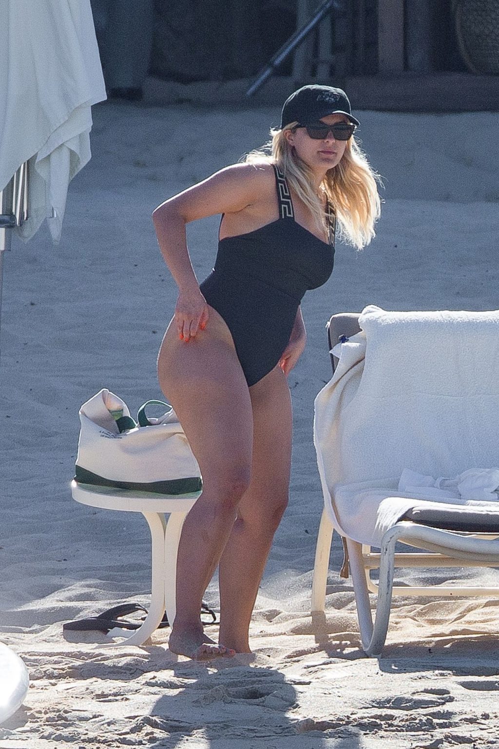 Bebe Rexha Stuns in a Black Swimsuit as She Enjoys a Beach Day in Cabo (56 Photos)
