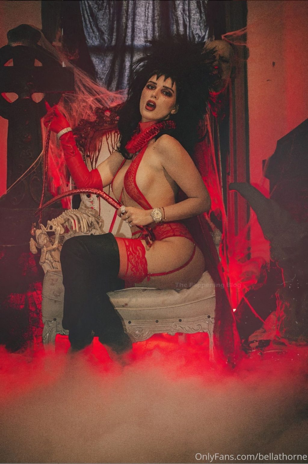 Sexy Bella Thorne Poses as a Mistress of the Dark (5 Photos)