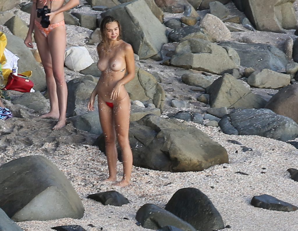 Alexis Ren Shows Off Her Nude Tits on the Beach (29 Photos)