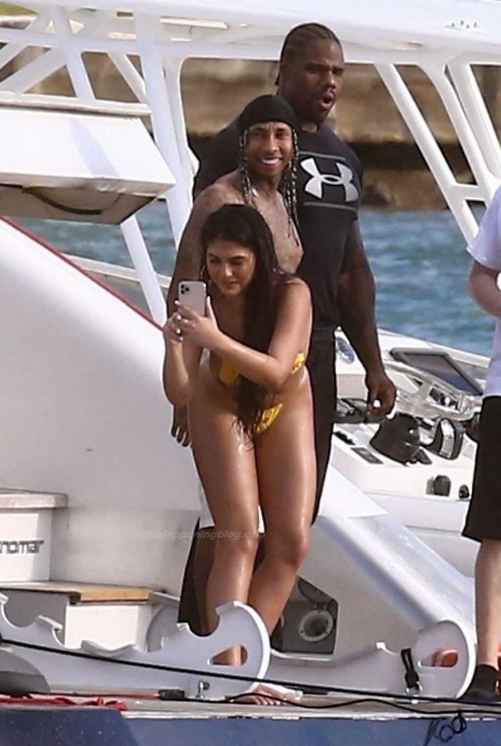 Tyga &amp; Amanda Trivizas Enjoy Their Day on a Boat in the Bay of Miami Beach (59 Photos)