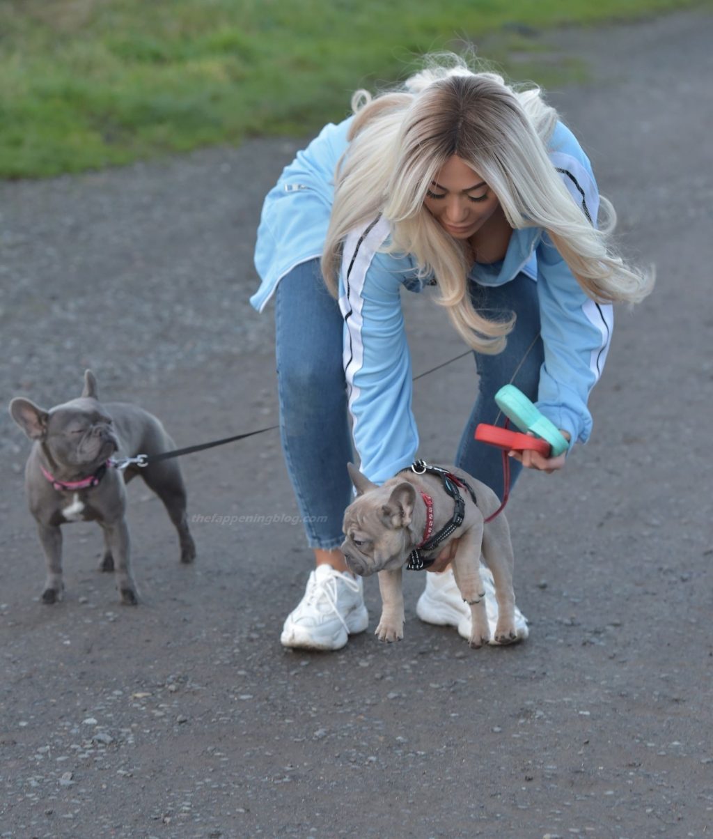 Busty Chloe Ferry Tangled on Dog Walk (45 Photos)