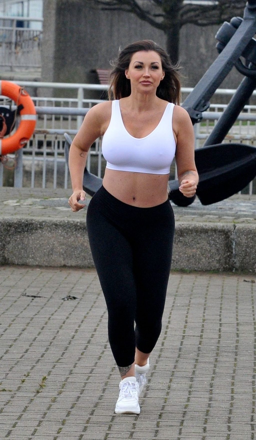 Holly Henderson Puts on Busty Display Out for a Jog in Liverpool (19 Photos)