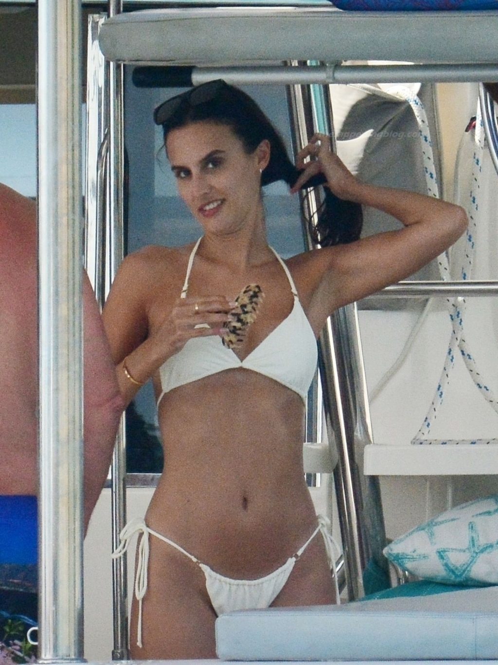 Lucy Watson Shows Off Her Sexy Bikini Body on a Catamaran Cruise in Barbados (24 Photos)