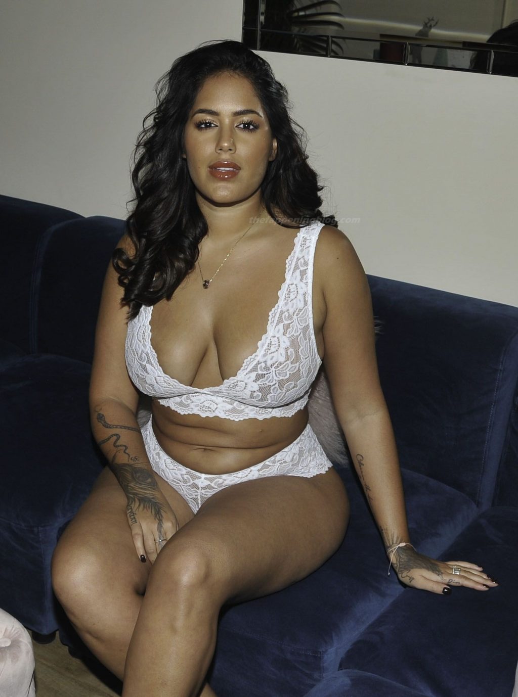 Malin Andersson Shows Off Her Figure In White Lingerie (21 Photos)