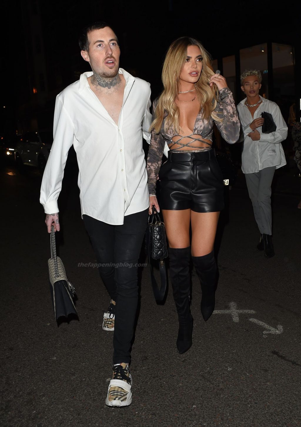 Megan Barton Hanson Shows Off Her Tits While Leaving Ours Restaurant in Knightsbridge (80 Photos)