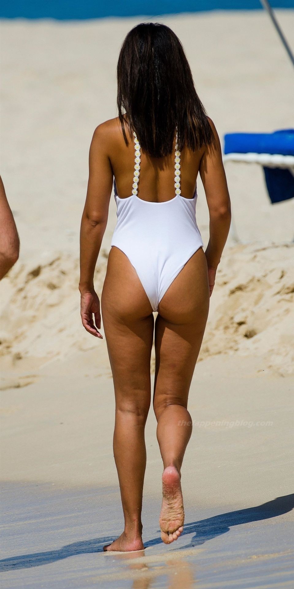 Montana Brown Dons Her Sexy White Swimsuit on the Golden Sandy Beaches of Barbados (32 Photos)