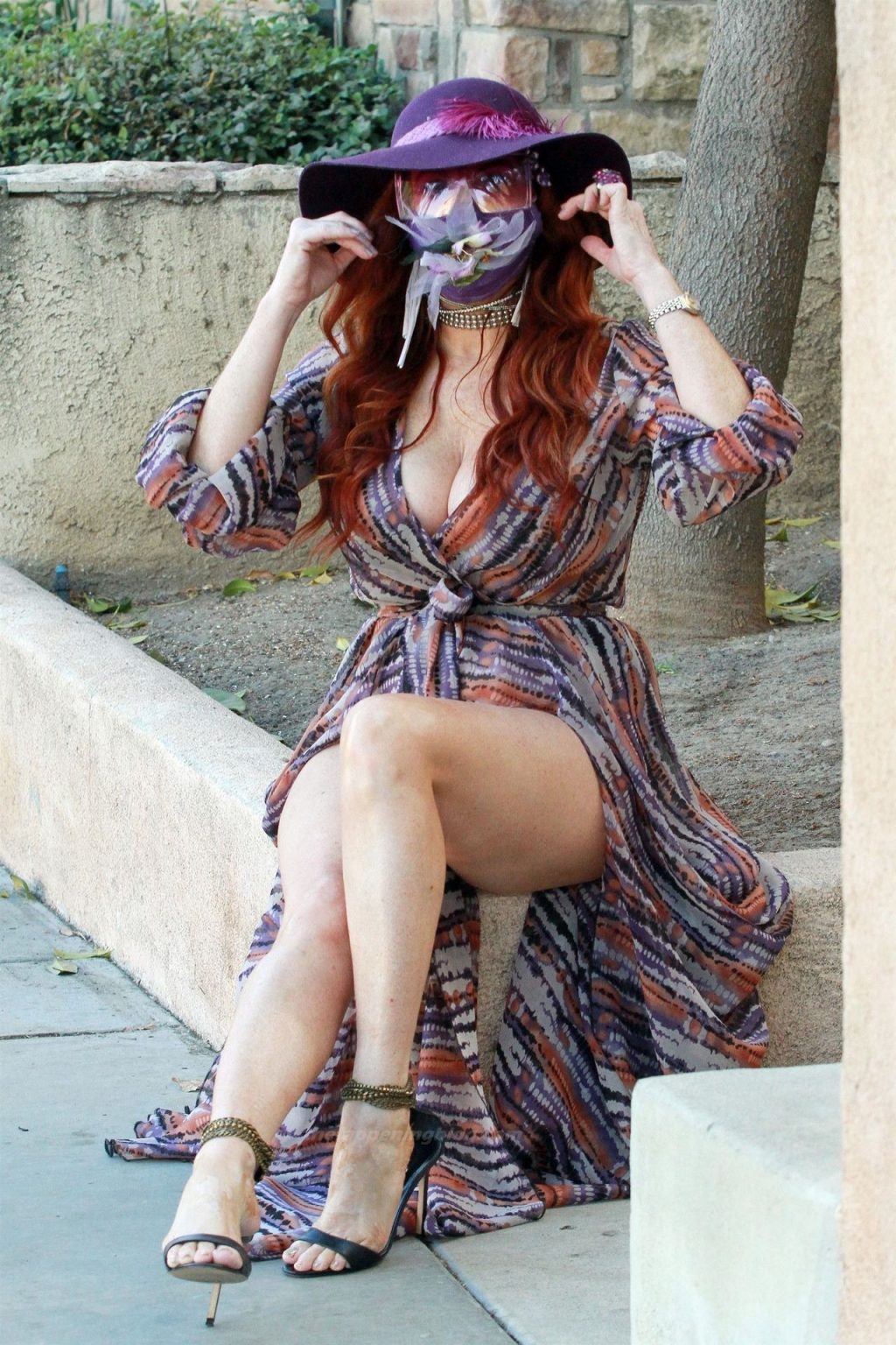 Phoebe Price is Seen Posing in a Purple Dress (49 Photos)