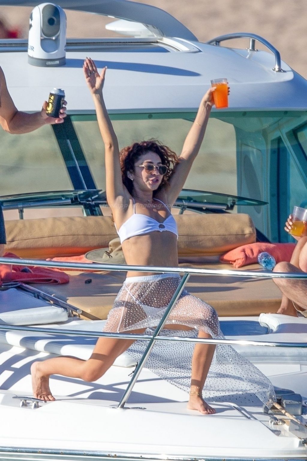 Sarah Hyland Displays Her Incredible Figure in a Bikini as She Larks Around on a Boat (54 Photos)
