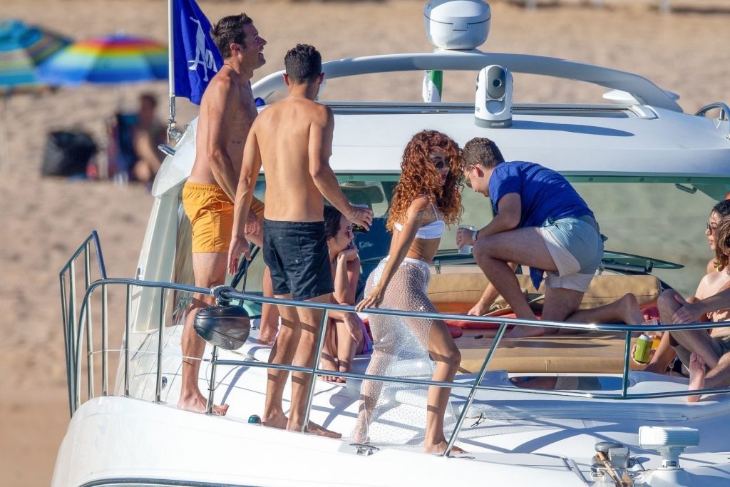 Sarah Hyland Displays Her Incredible Figure in a Bikini as She Larks Around on a Boat (54 Photos)